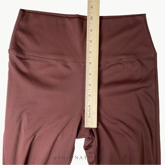 WILO The Label Flare Leggings Size Small Brown Colorblock Split Hem Yoga Pants - Picture 10 of 11